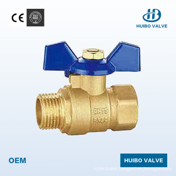 China Butterfly Handle 1/2′′-2′′inch Manifold Brass Ball Valve